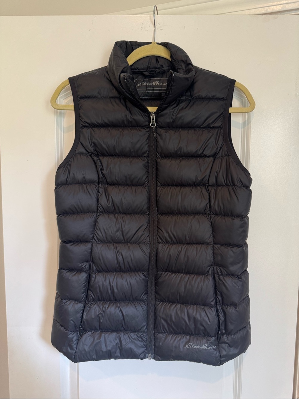 Eddie Bauer Black Quilted Packable Down Vest